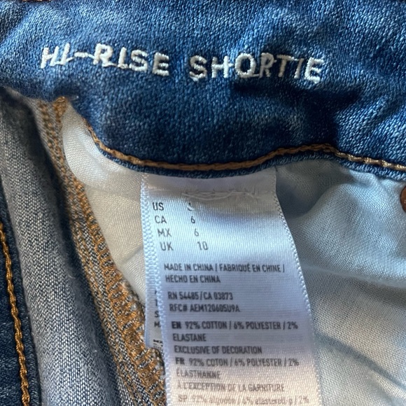 American Eagle “Hi-Rise Shortie” Size 6 - Picture 2 of 3